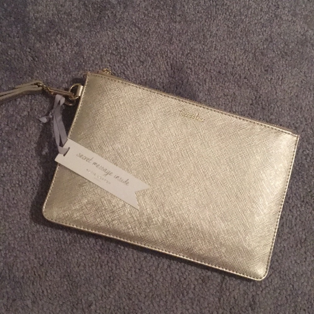 Kate loxton champagne clutch wristlet